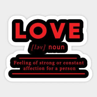 Love Meaning Definition Love Edition Sticker